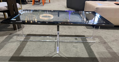 Black Acrylic & Glass Top Coffee Table