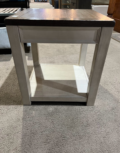 Ashley Furniture Gray Wood "Bolanburg" Side Table