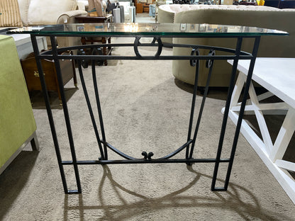 Black Half Moon Iron Table