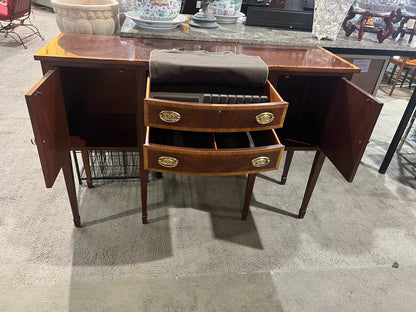 Ethan Allen Federal Style 2 Drawer 2 Door Mahogany Buffet