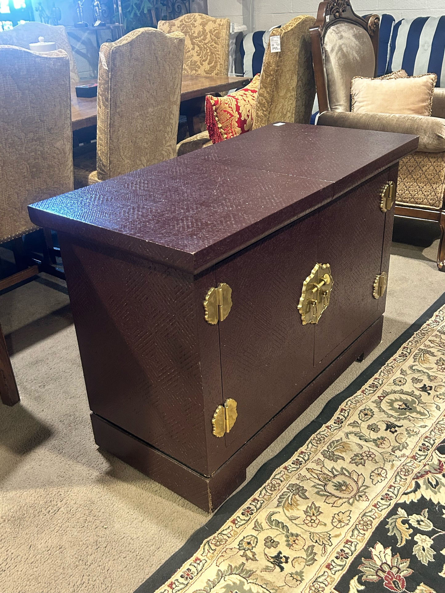 Dark Red Asian Tea Table
