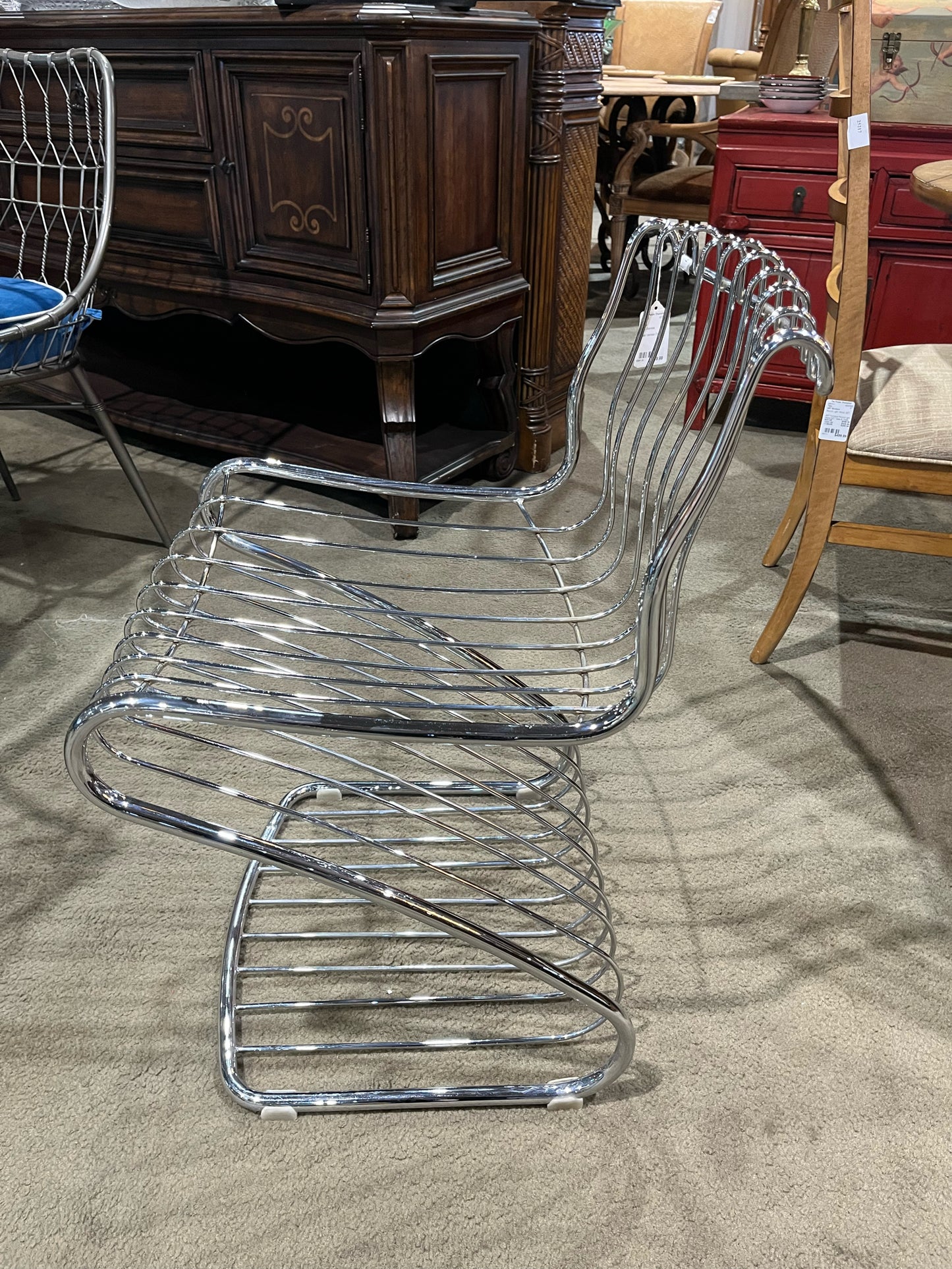 Rinaldi For Padova Italy MCM Stainless Steel Chair