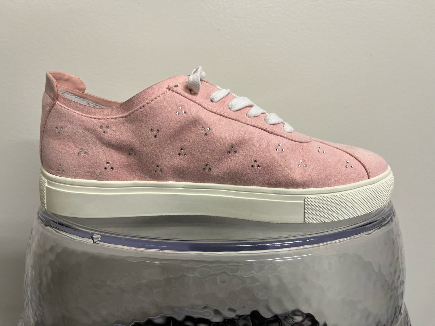 Isaac Mizrahi "Live!" Pink Faux Suede Lace-Up Sneakers