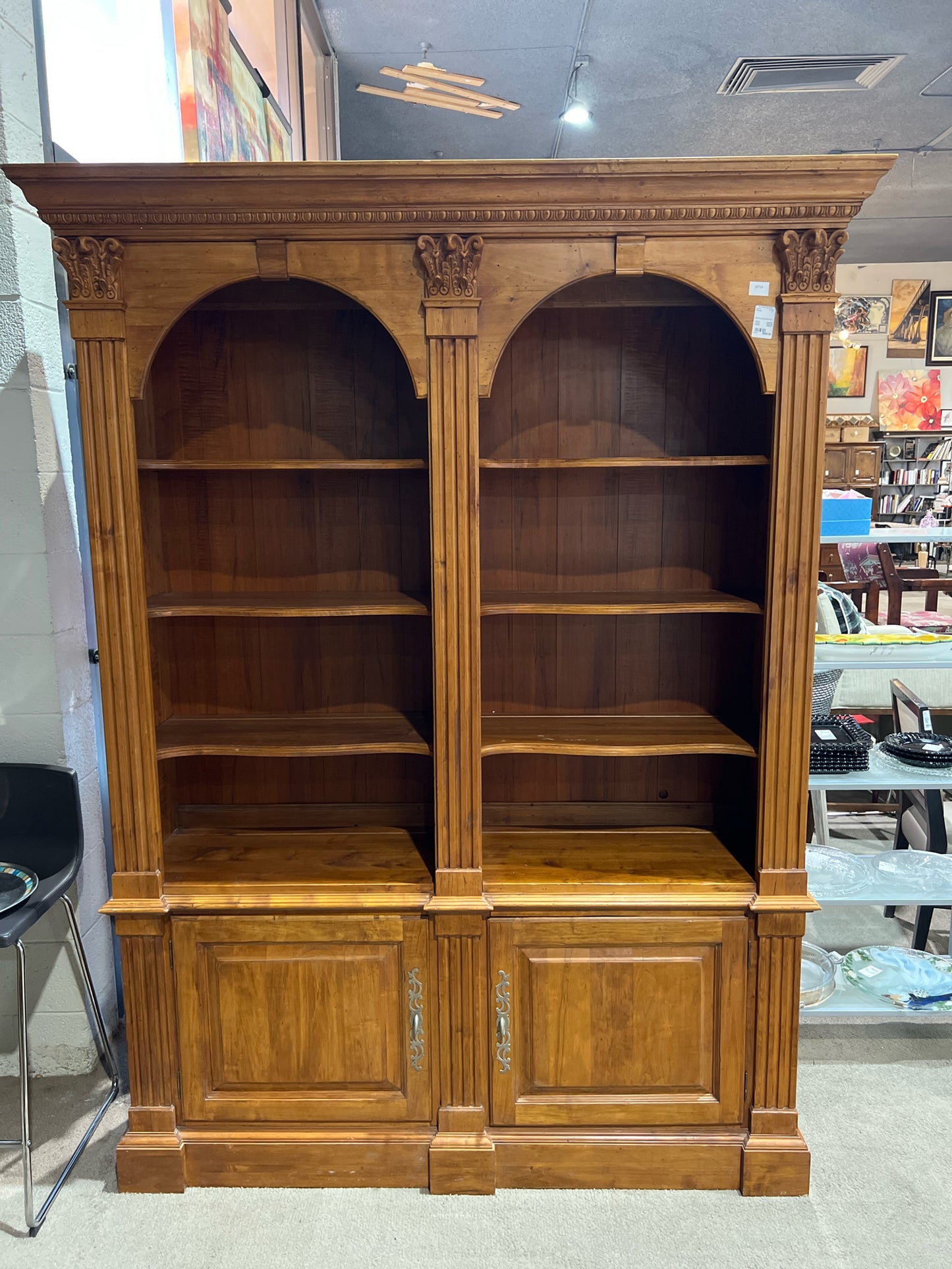 Wooden Arch Bookcase