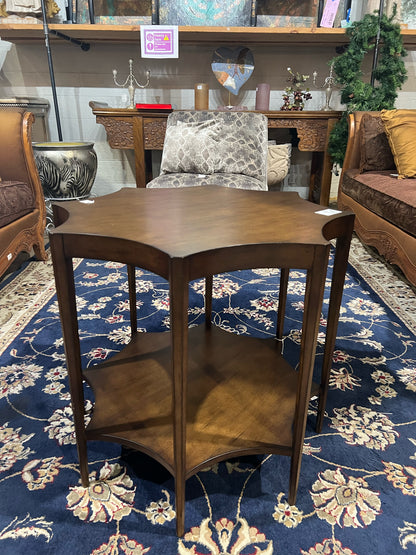 Vanucci Dark Wood Eight Points Accent Table