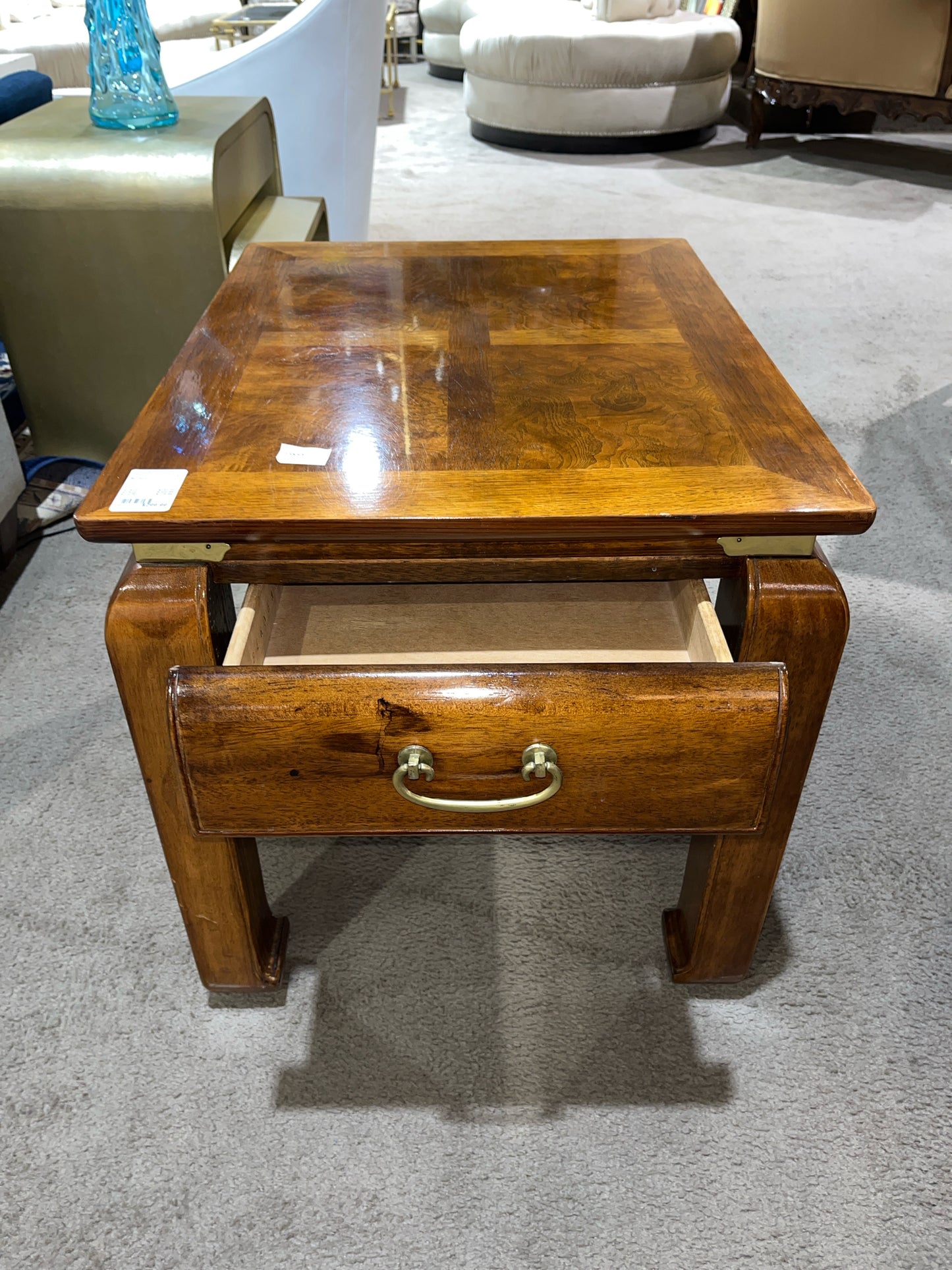 Bernhardt Single Drawer Asian Style Side Table