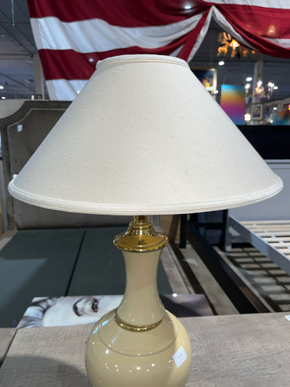 Paul Hanson Cream & Gold Urn Lamp