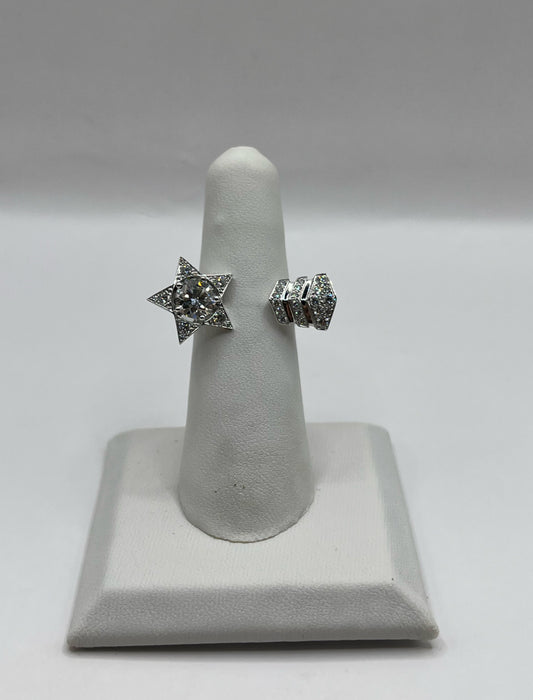 Chanel 18K White Gold & Diamond Comete Ring