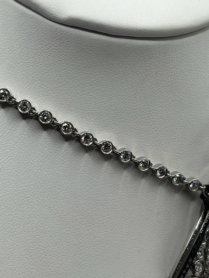 1932 Chanel 18K White Gold & Diamond "Rudan Series" Bowtie Necklace
