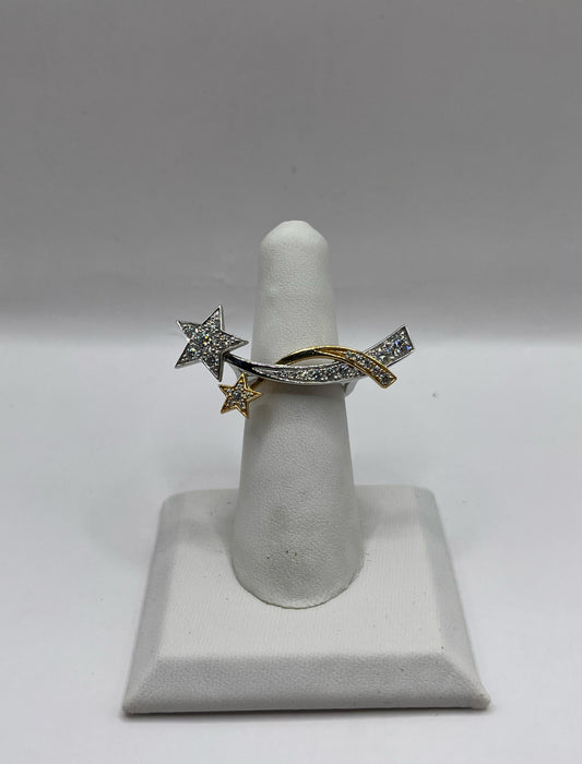Chanel 18K Gold Diamond "Comet Etoile Filante" Ring