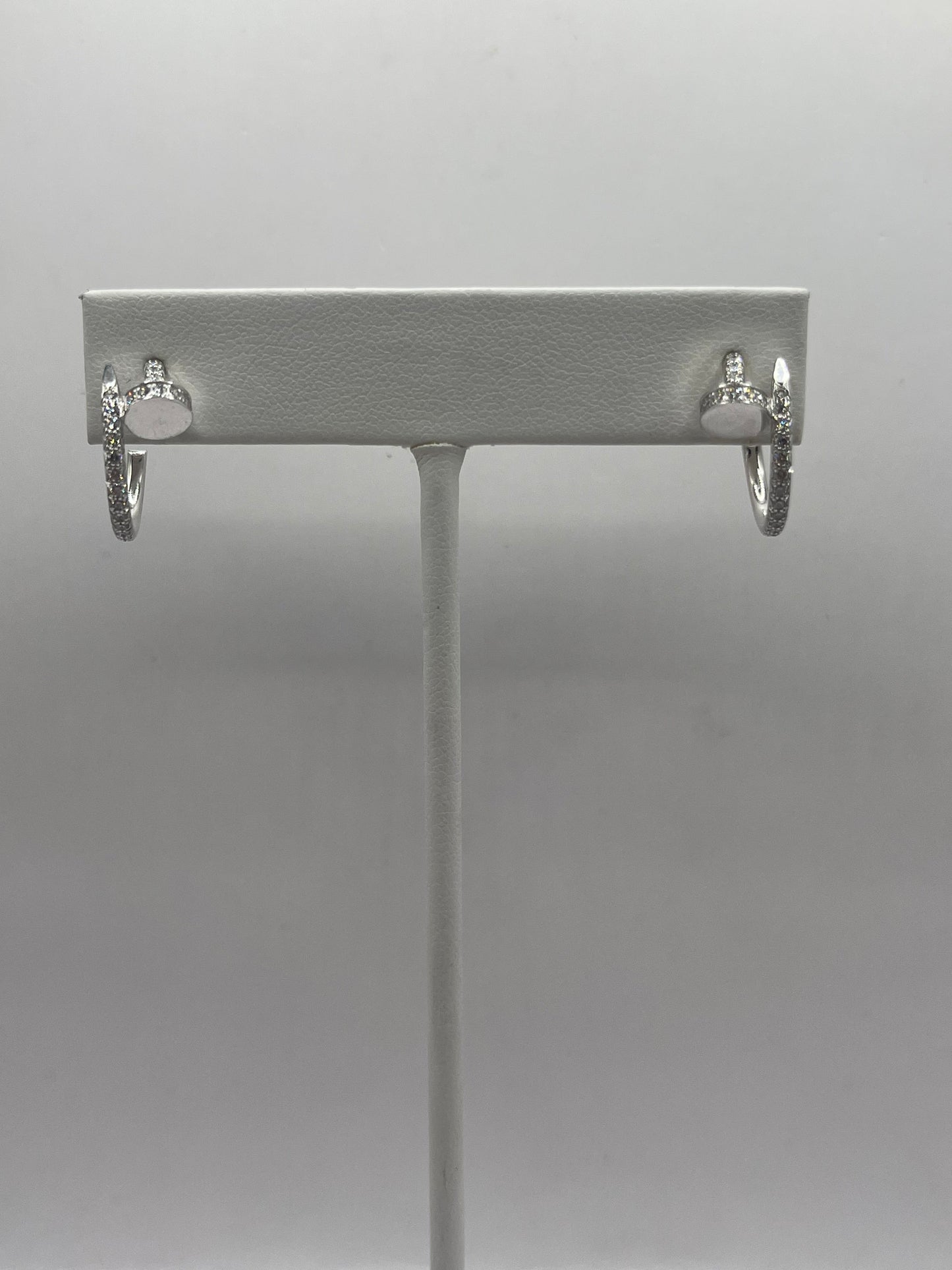Cartier 18K White Gold & Diamond "Juste un Clou" Earrings