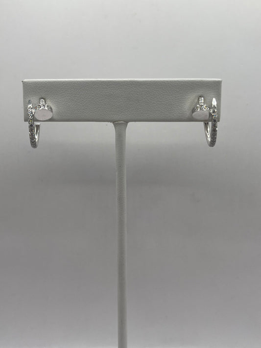 Cartier 18K White Gold & Diamond "Juste un Clou" Earrings