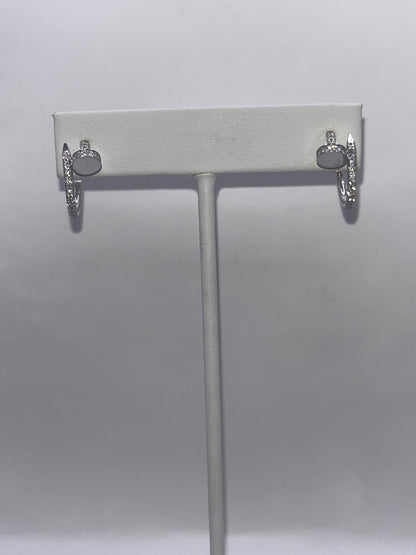 Cartier 18K White Gold & Diamond "Juste un Clou" Earrings