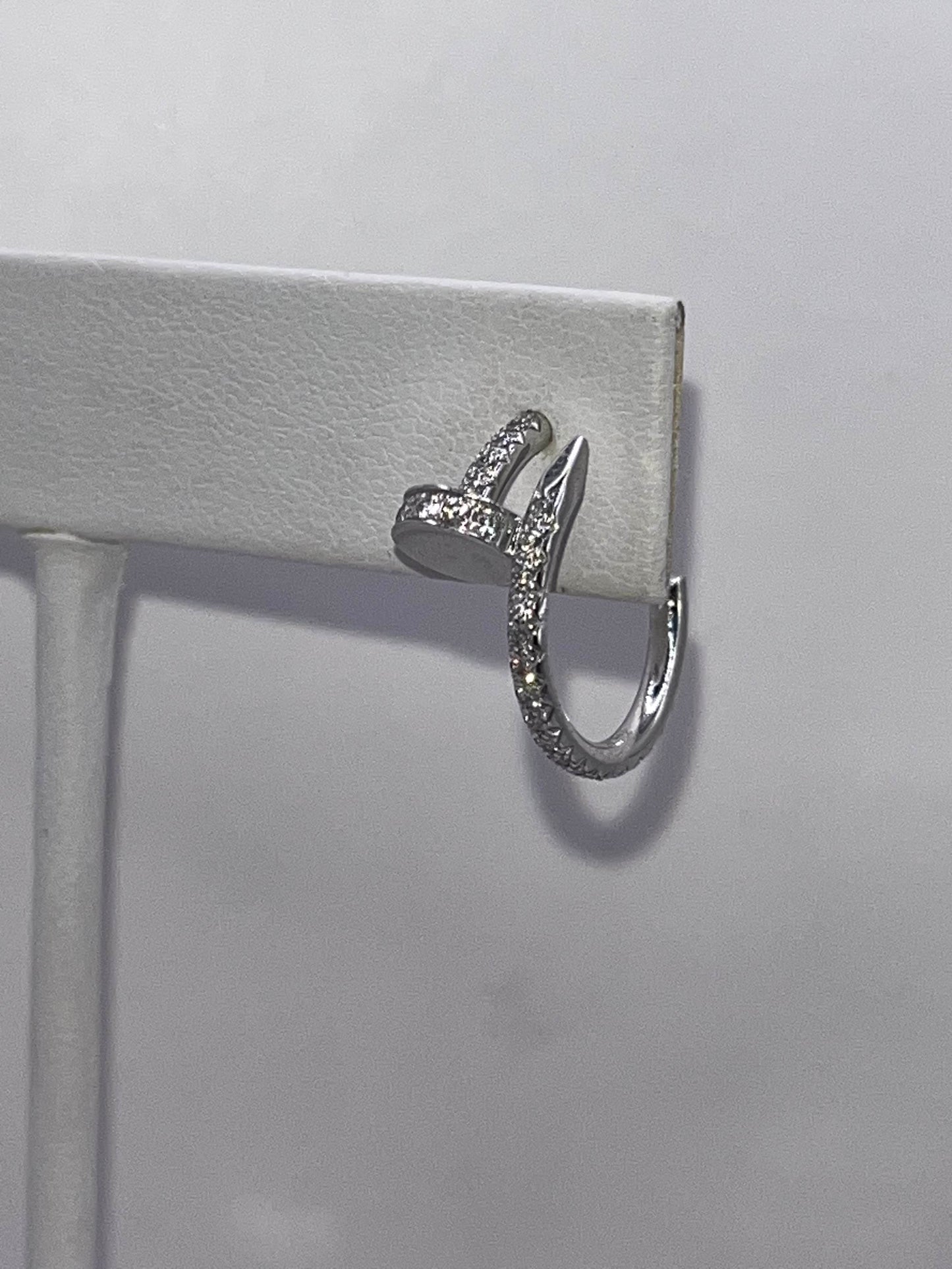 Cartier 18K White Gold & Diamond "Juste un Clou" Earrings