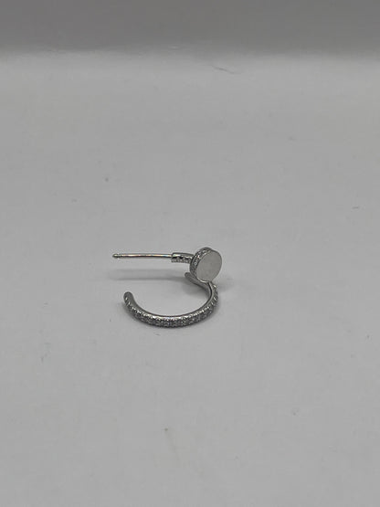 Cartier 18K White Gold & Diamond "Juste un Clou" Earrings