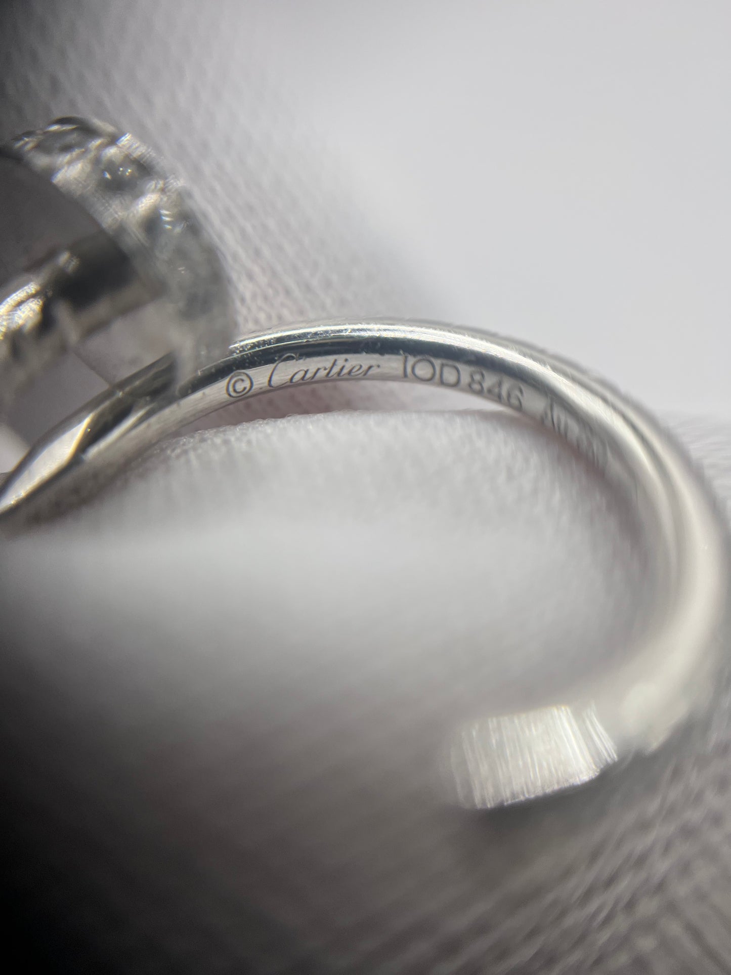 Cartier 18K White Gold & Diamond "Juste un Clou" Earrings