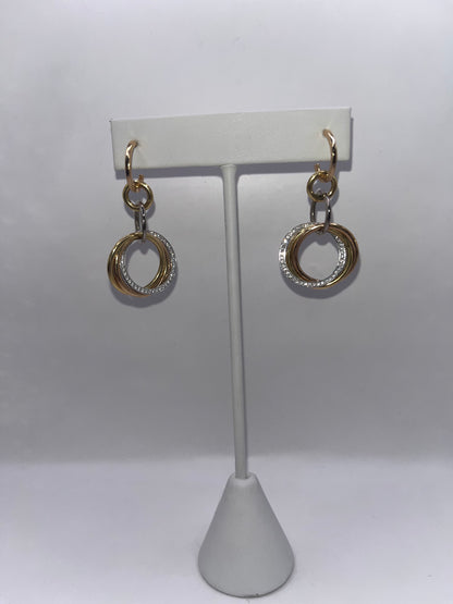Cartier 18K Gold & Diamond Trinity Earrings