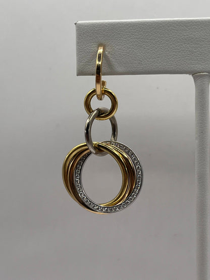 Cartier 18K Gold & Diamond Trinity Earrings