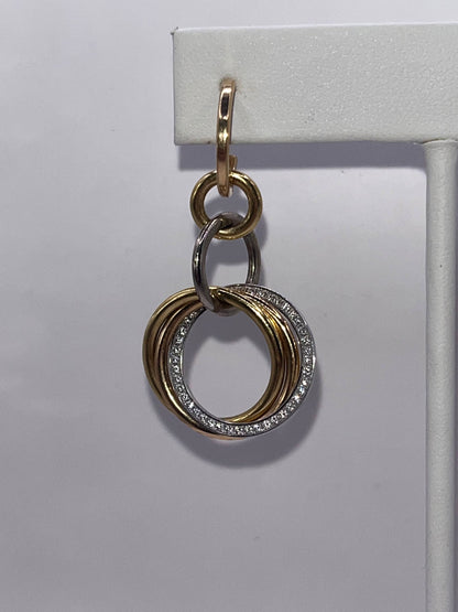 Cartier 18K Gold & Diamond Trinity Earrings