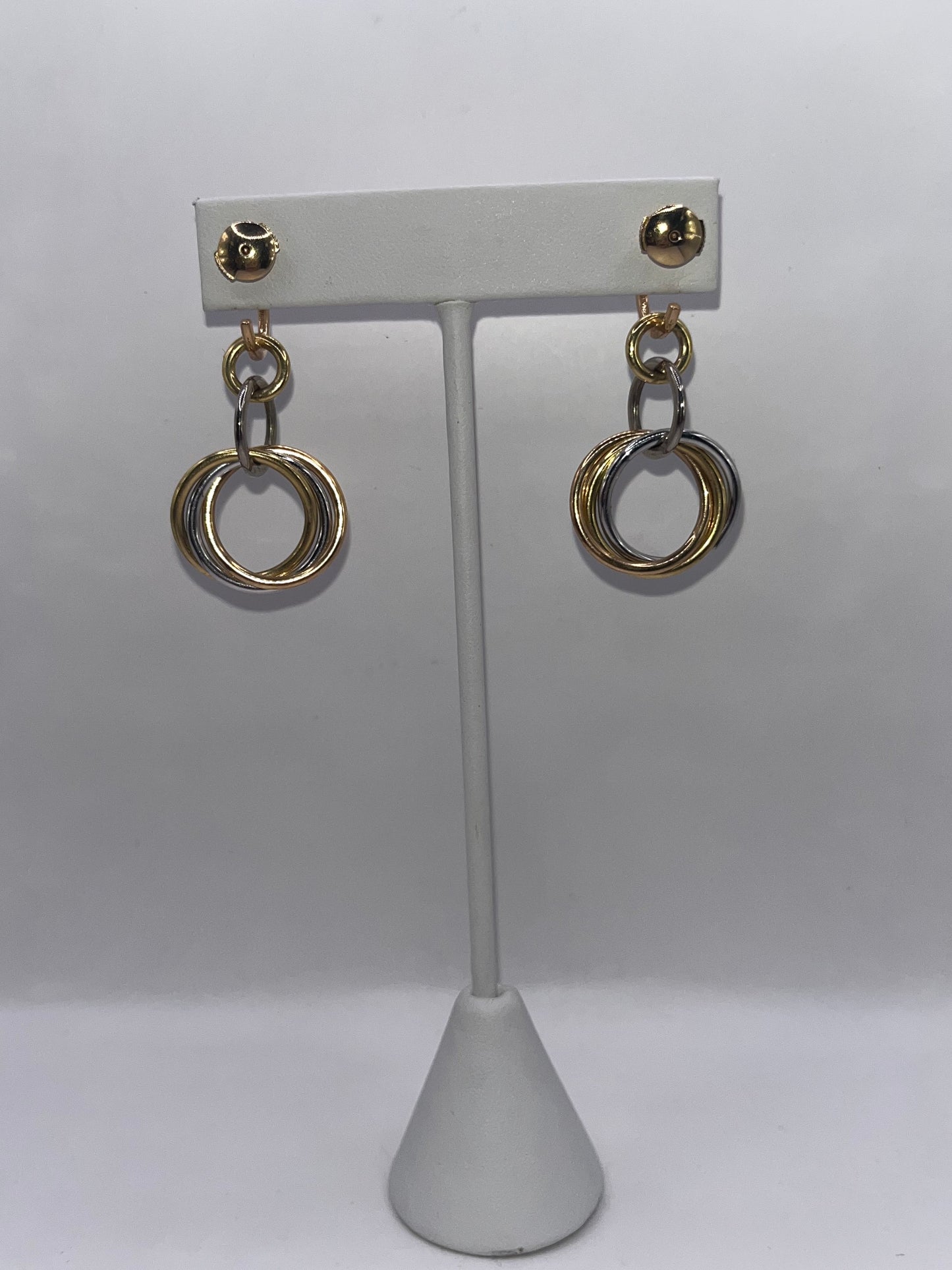 Cartier 18K Gold & Diamond Trinity Earrings