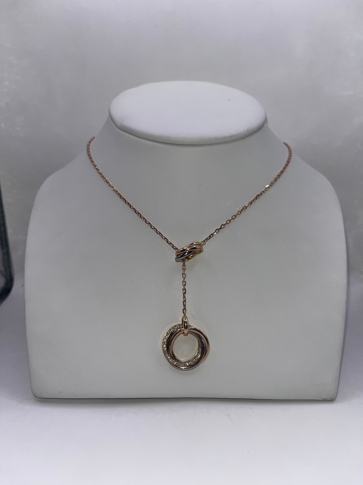 Cartier 18K Gold & Diamond Trinity Necklace