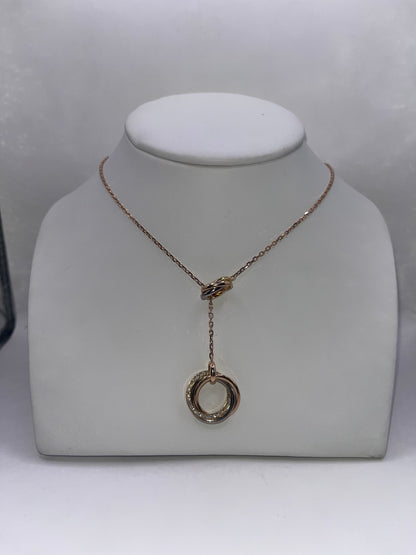 Cartier 18K Gold & Diamond Trinity Necklace