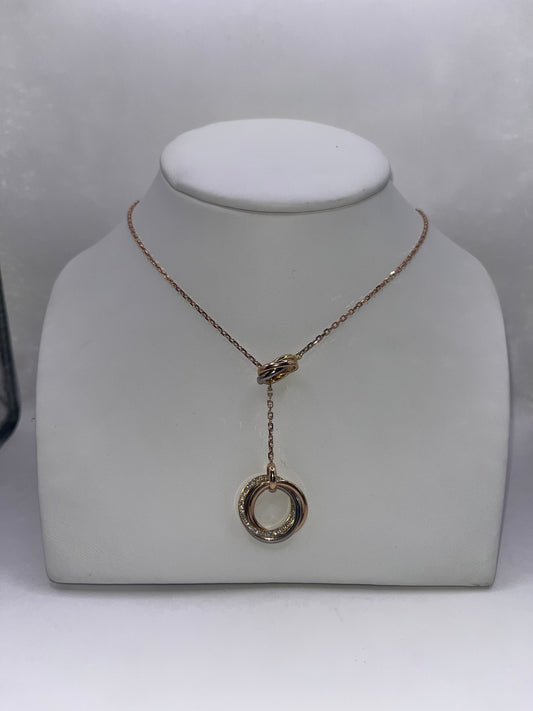Cartier 18K Gold & Diamond Trinity Necklace