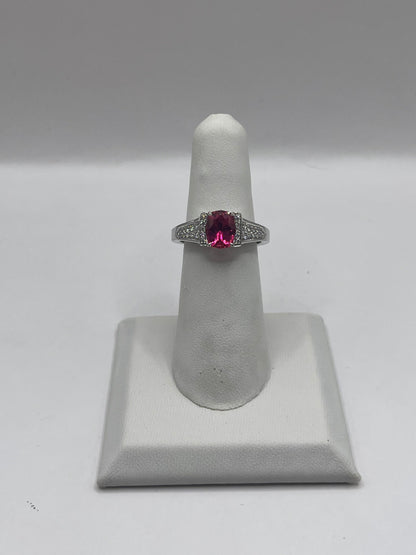 Kat Florence 18K Gold Rubellite & Diamond Ring