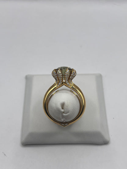Kat Florence 18K Yellow Gold Zultanite & Diamond Ring