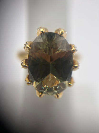 Kat Florence 18K Yellow Gold Zultanite & Diamond Ring