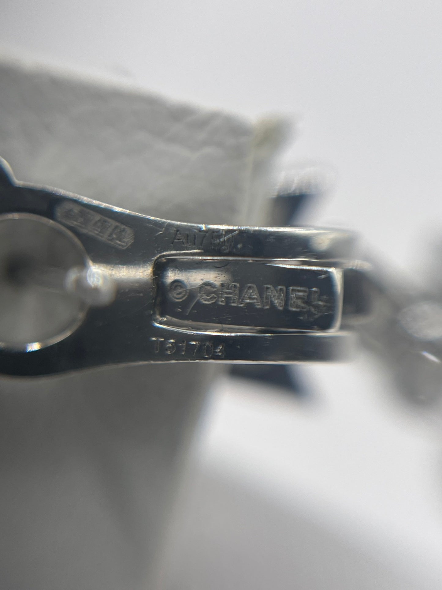 Chanel 18K White Gold & Diamond "Etoile Filante" Earrings
