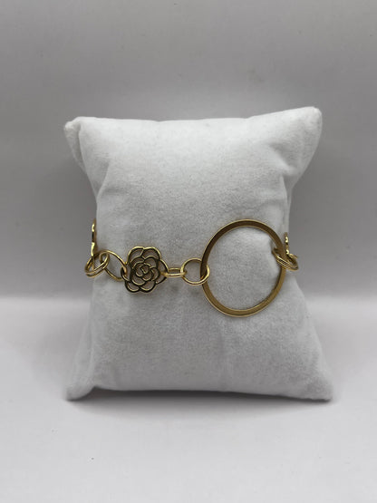 Chanel 18K Yellow Gold "Camelia" Bracelet