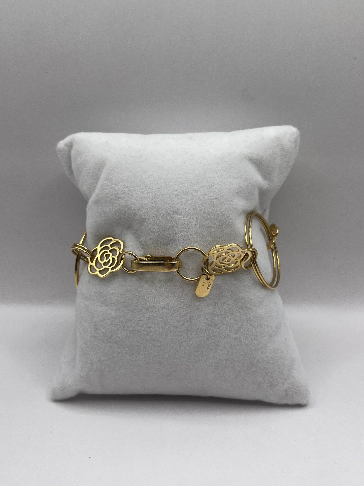 Chanel 18K Yellow Gold "Camelia" Bracelet
