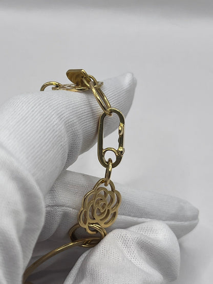Chanel 18K Yellow Gold "Camelia" Bracelet