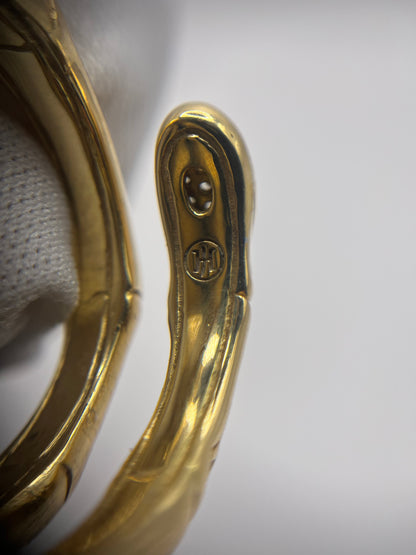 John Hardy 18K Yellow Gold & Diamond "Bamboo" Ring