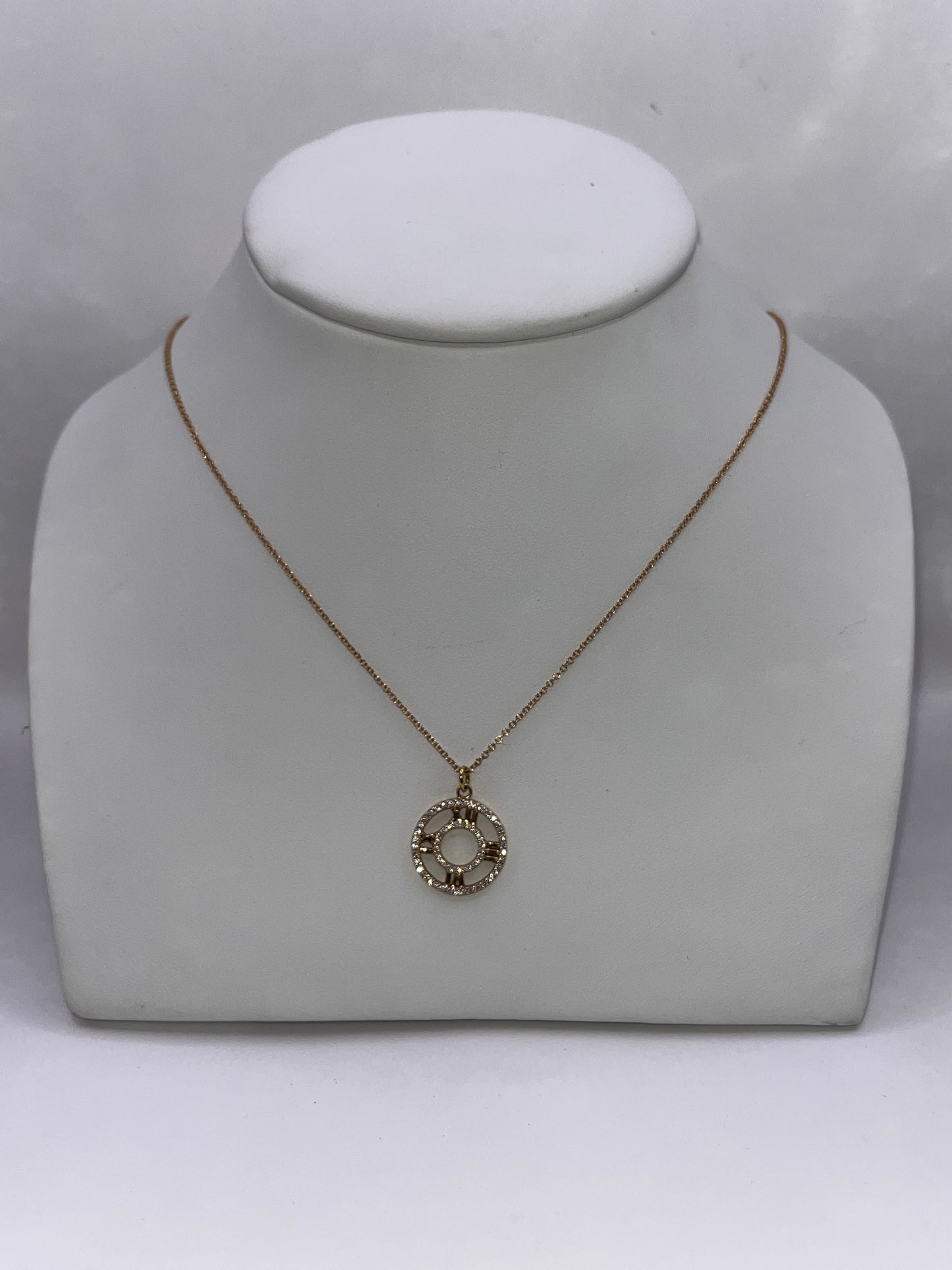 Tiffany & Co. 18K Rose Gold & Diamond "Atlas" Necklace