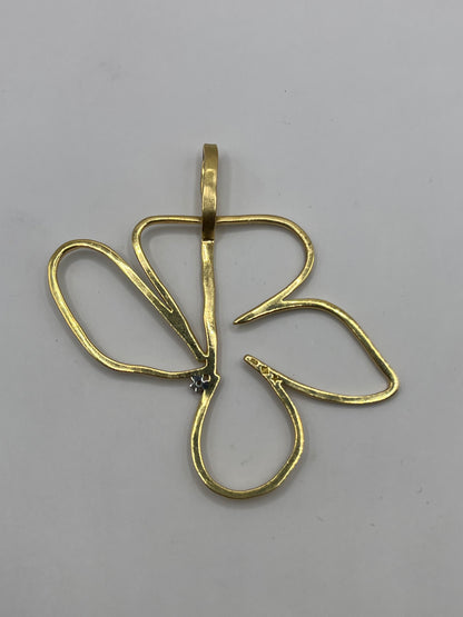 H. Stern 18K Yellow Gold & Diamond Oscar Niemeyer Pendant