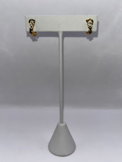 Chanel 18K Yellow Gold "Plume" Earrings