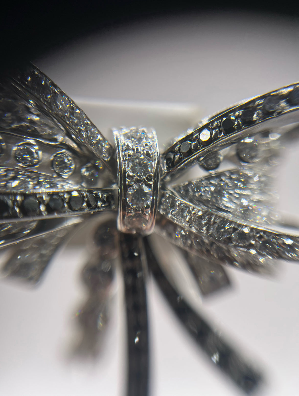 1932 Chanel 18K White Gold & Diamond "Rudan Collection" Bowtie Earrings