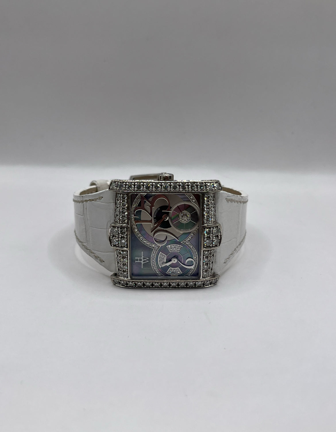 Harry Winston 18K White Gold & Diamond "Avenue C" Watch
