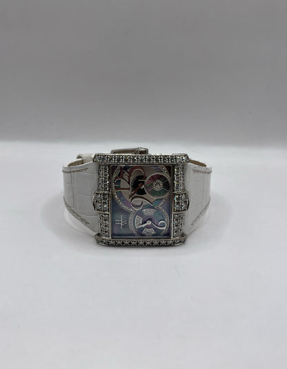 Harry Winston 18K White Gold & Diamond "Avenue C" Watch