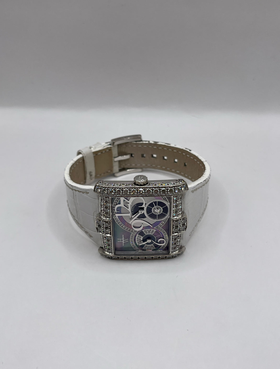Harry Winston 18K White Gold & Diamond "Avenue C" Watch