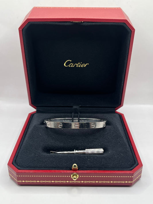 Cartier 18K White Gold "Love" Bracelet
