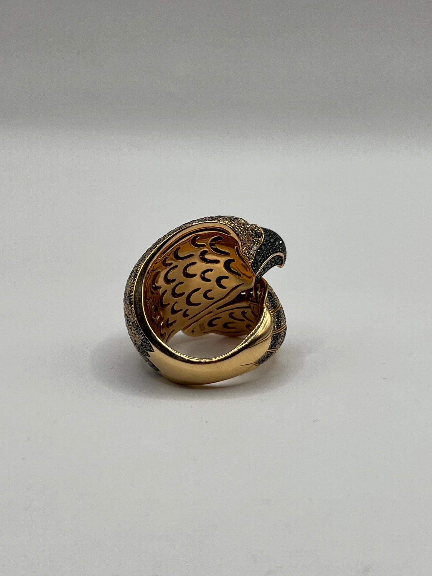 Roberto Coin 18K Rose Gold Diamond & Onyx Hawk Ring