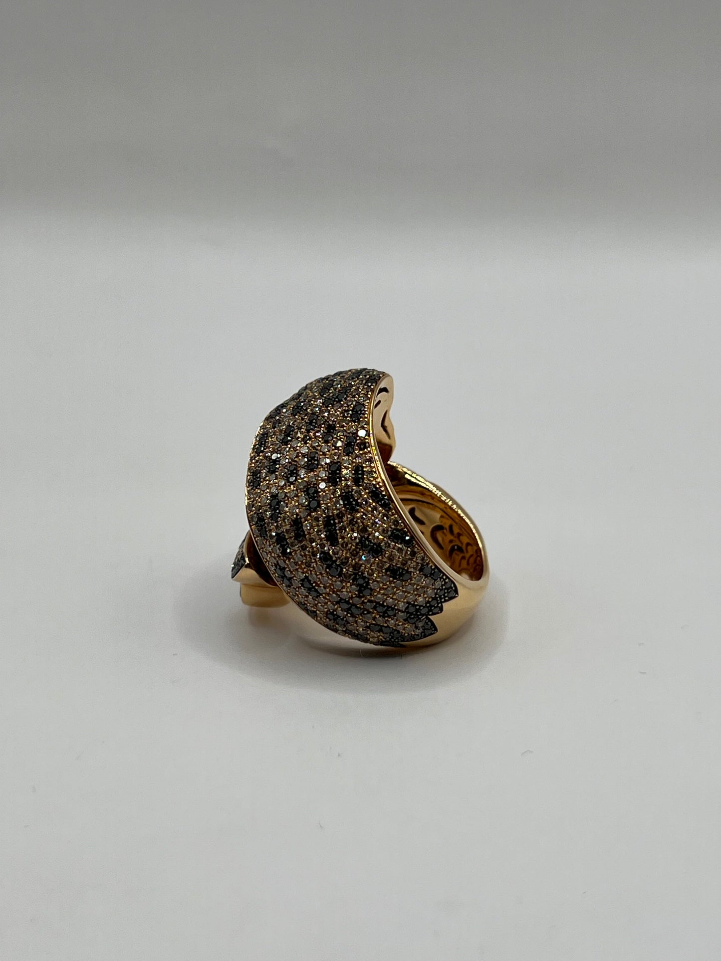 Roberto Coin 18K Rose Gold Diamond & Onyx Hawk Ring