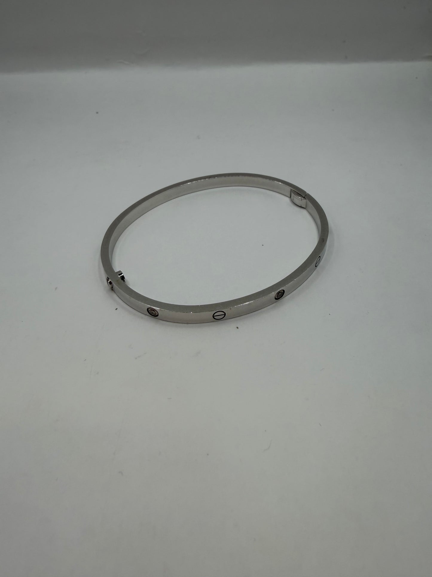 Cartier 18K White Gold "Love" Bracelet with Diamonds