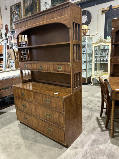 Dixie Furniture Wood  "Campaigner" Hutch Top Dresser