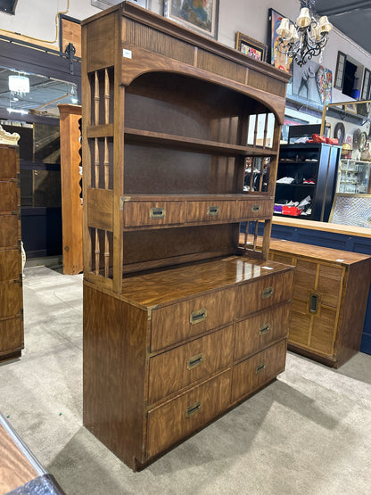 Dixie Furniture Wood  "Campaigner" Hutch Top Dresser