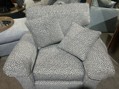 Gray & White Cheetah Print Chair