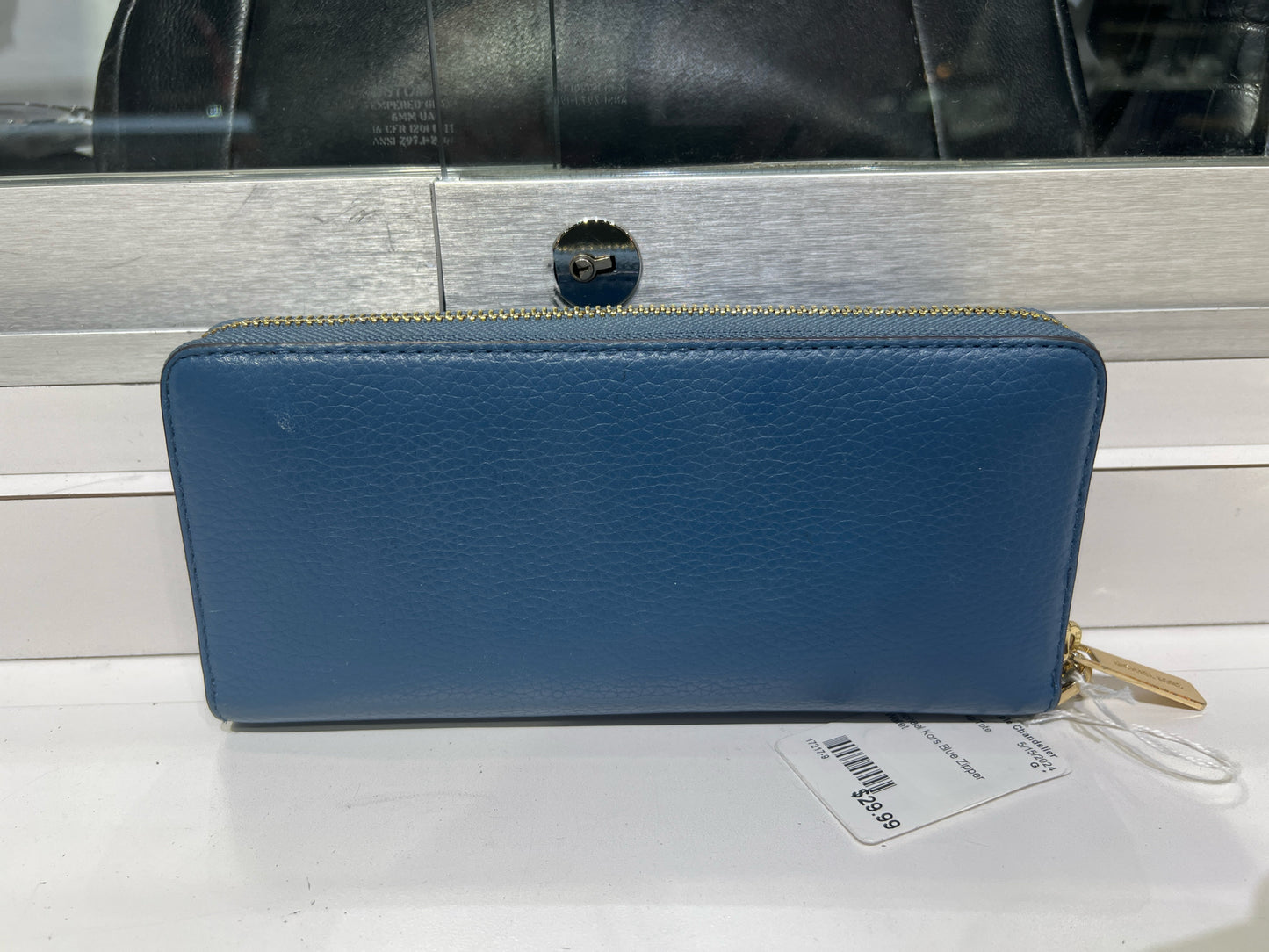 Michael Kors Blue Zipper Wallet